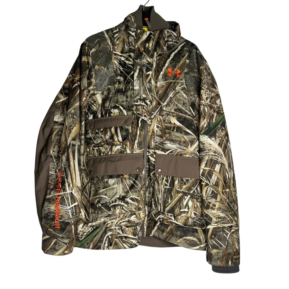 Under Armour Storm Realtree Max-5 Camo Primaloft Hunting Jacket Mens LG No Hood